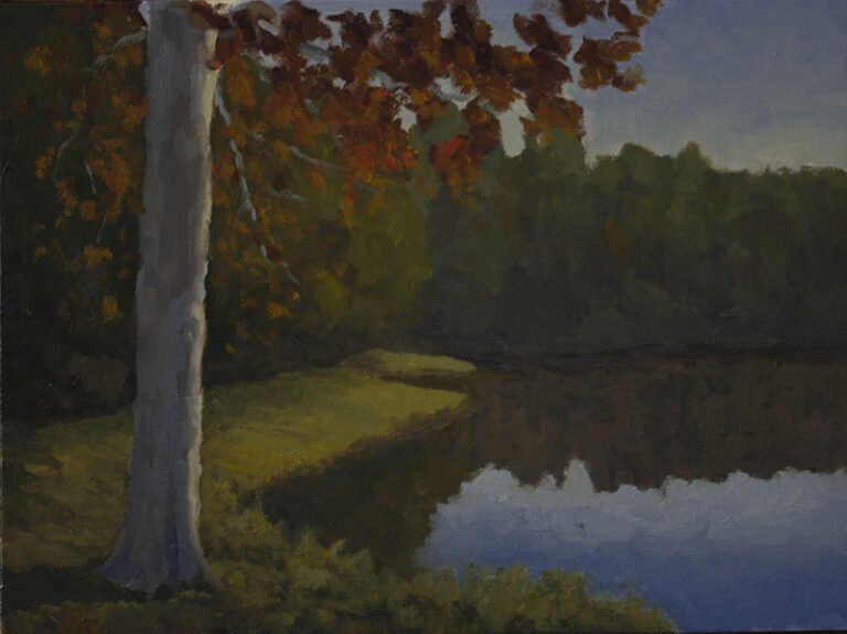 Oil Painting of the Pond at Browns Mill